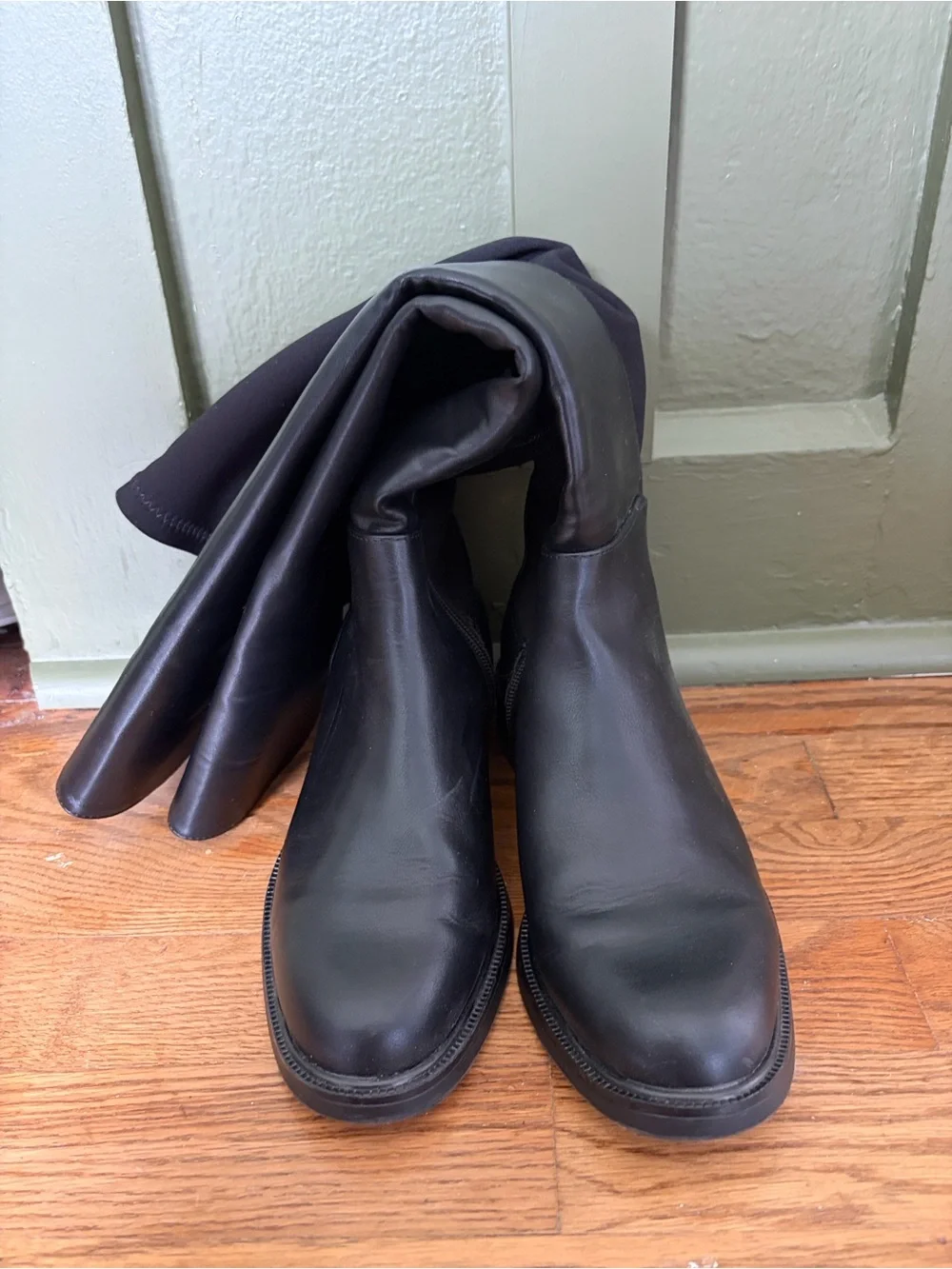 Target Black Over-the-Knee Leather Riding Boots